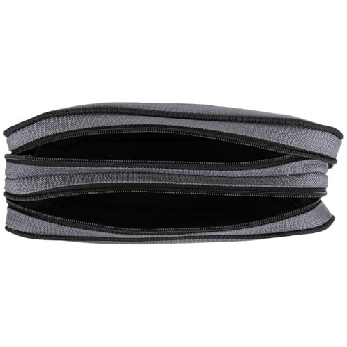 Klein Tools Tool Pouch, Dual Compartments, Heavy-Duty 12″ x 7″ | 1-Pack, Gray