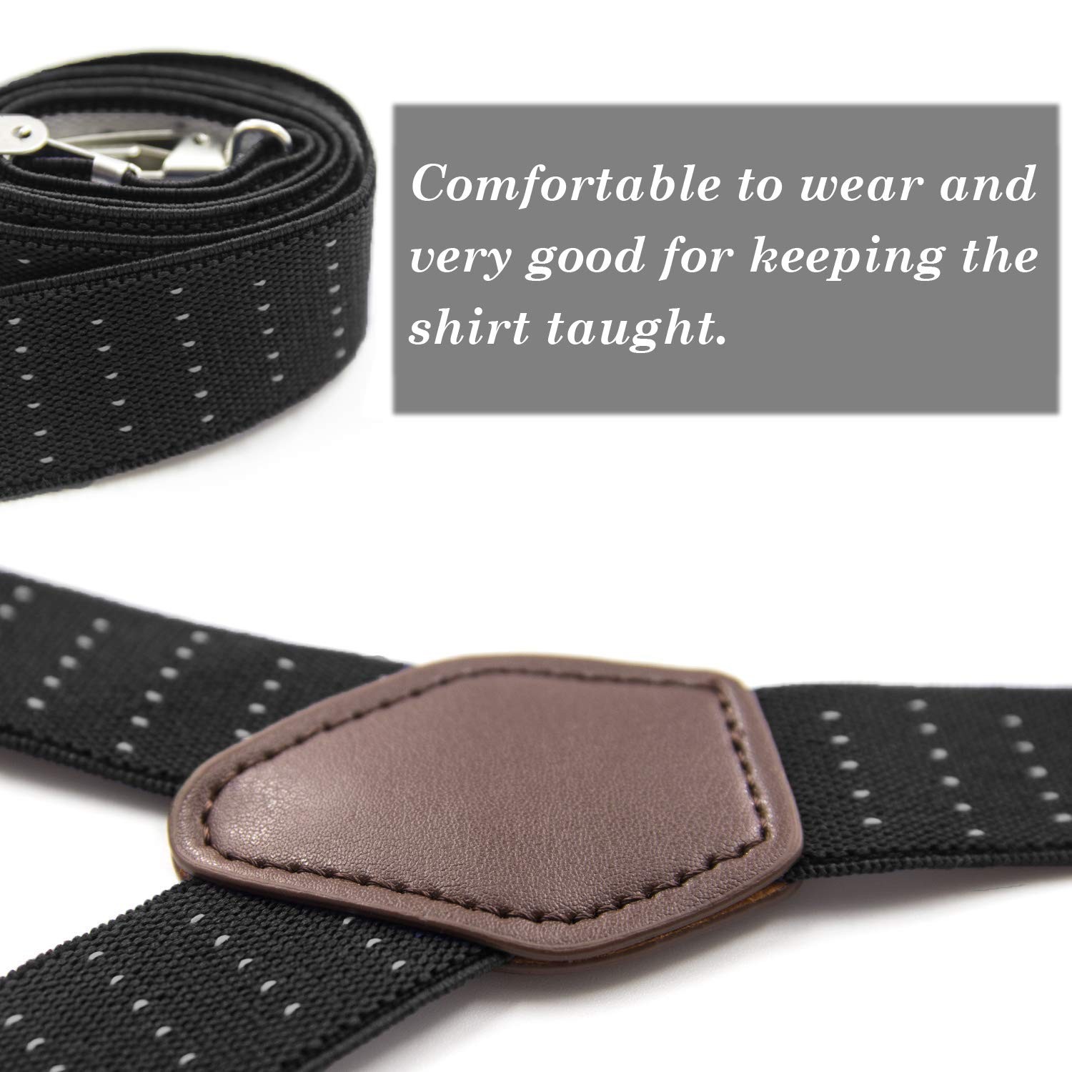 STAY GENT Y-Style Shirt Free cutting to fit your length, Dot Black / White