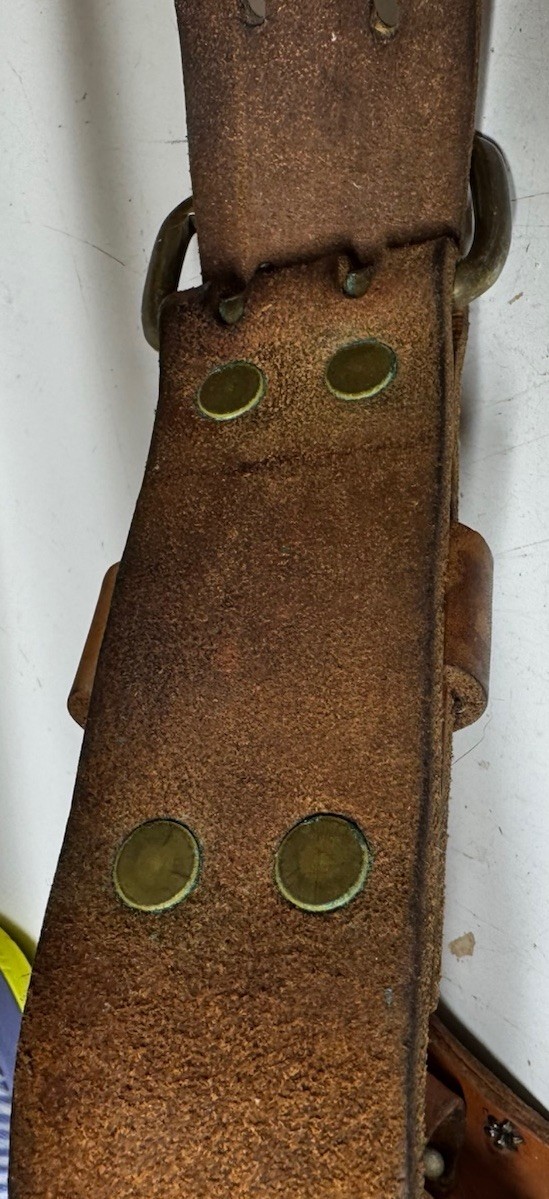 VTG Klein Tools 5190 10 Pocket Embossed Leather Pouch & 5415 48” Tool Belt USA