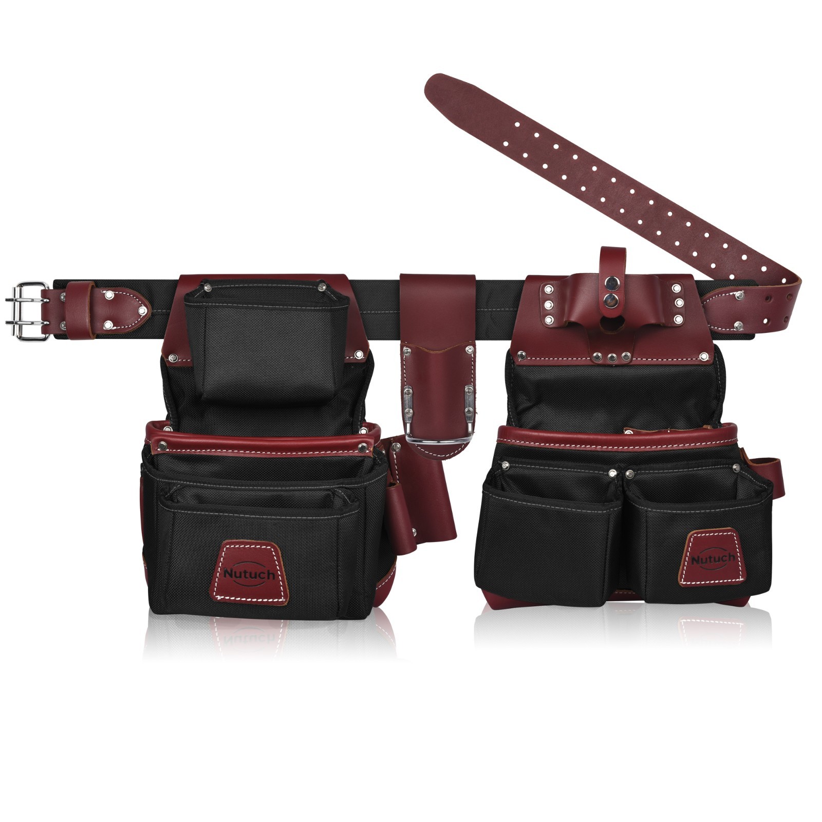 NUTUCH Nylon and Leather Tool Belt | Carpenter Tool Belts | Electrician