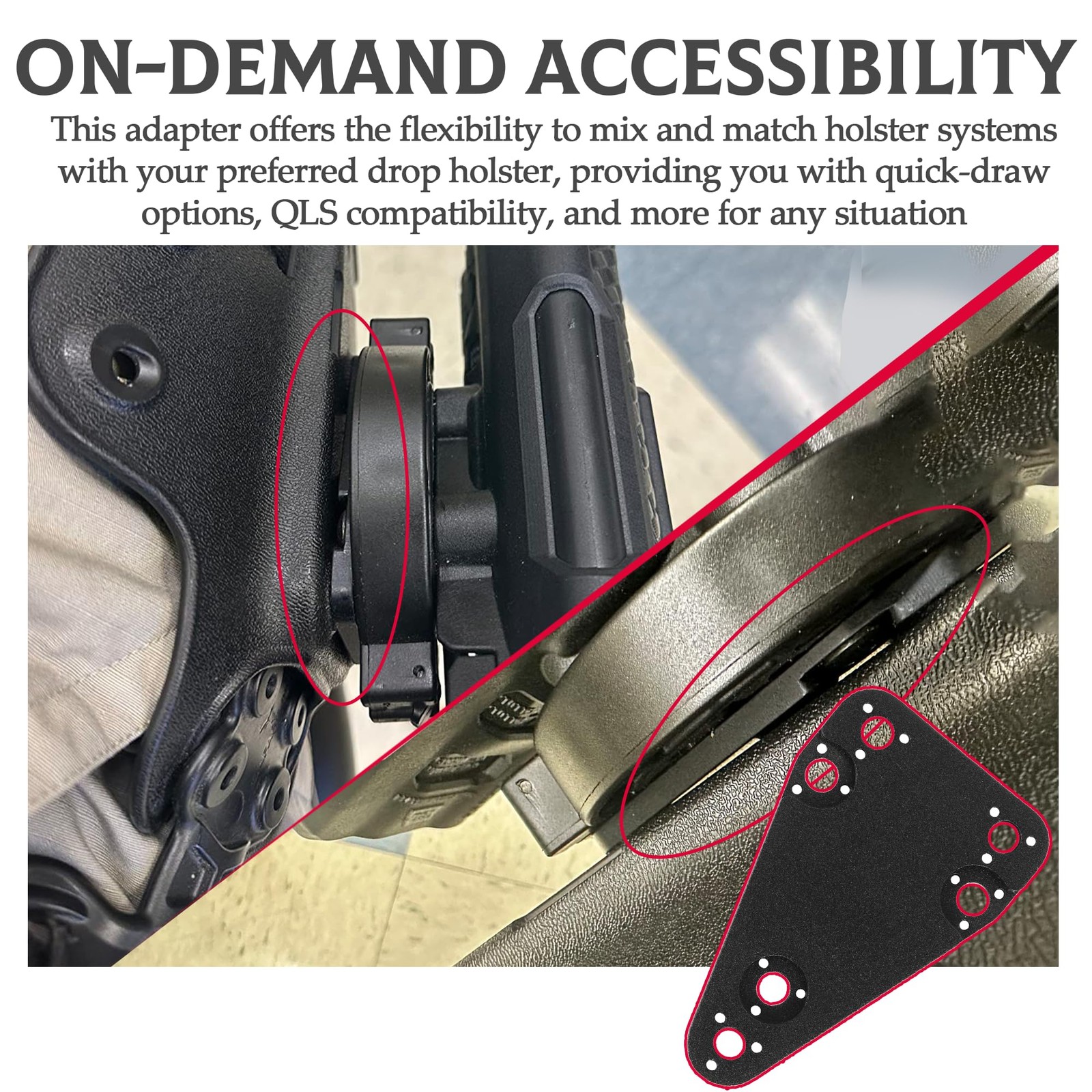 Aussio Universal Holster Adapter Kit Compatible with Blackhawk and Safariland…