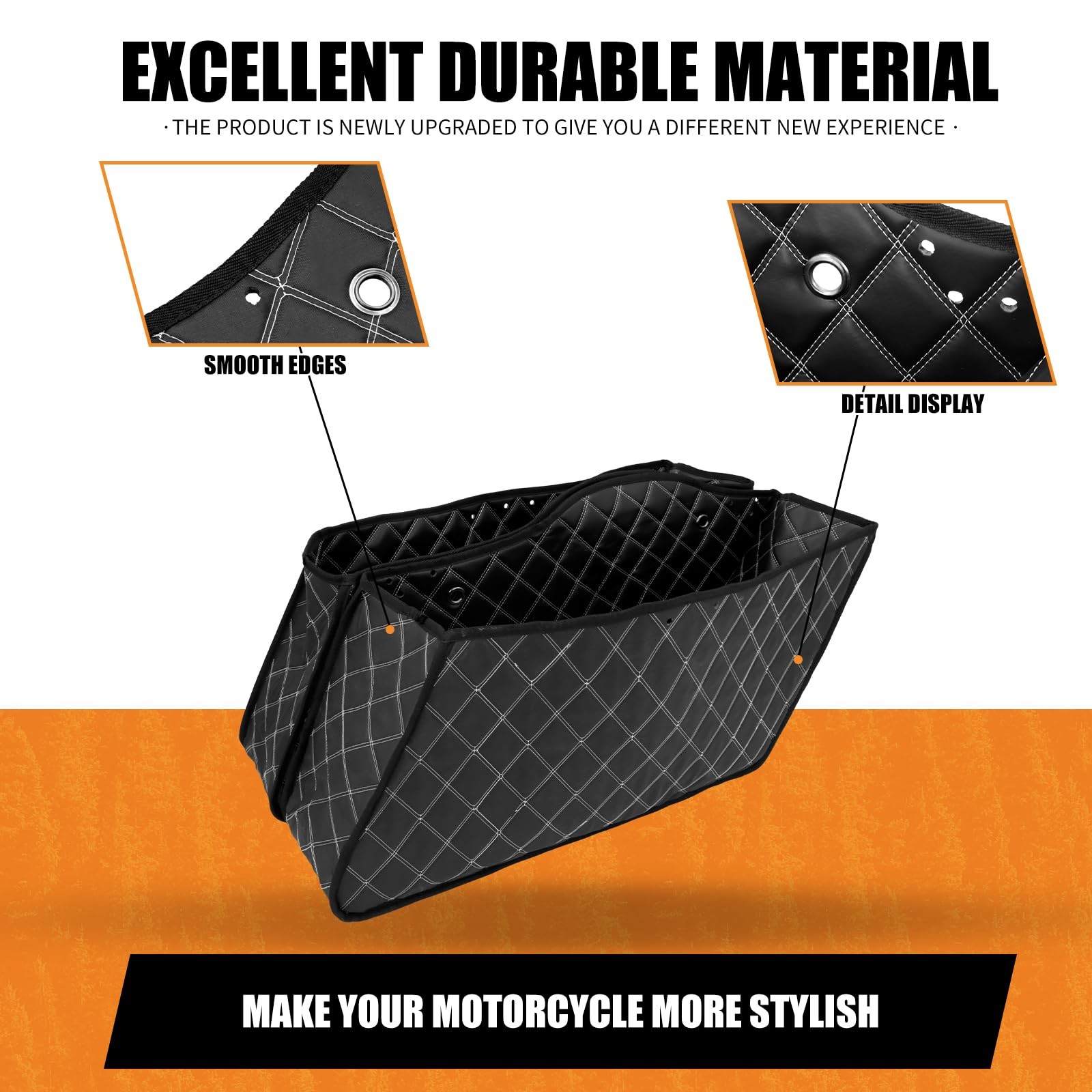 Motorcycle Drop-in Saddlebag Carpet Liners Fits for Harley Touring Models Road K