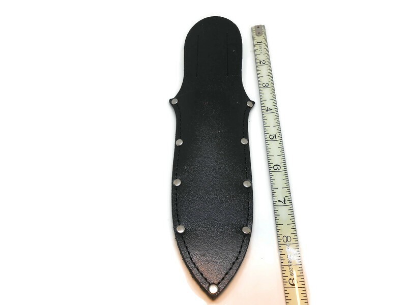 Leather Holster Black Blunt Point Scissor or Knife Holster One Pocket 5-1/2″