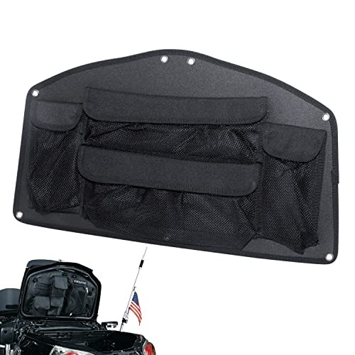 Black Motorcycle Rear Trunk Lid Organizer Multi Compartments Tool Bag