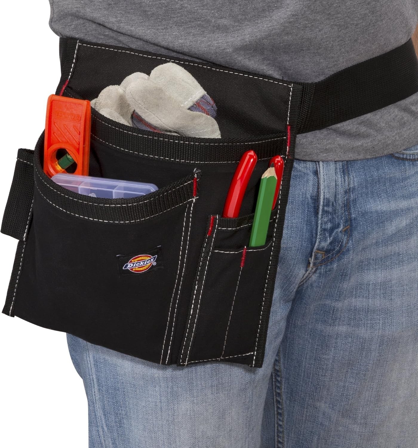5-Pocket Single Side Tool Belt Pouch/Work Apron, Durable Canvas Construction,…