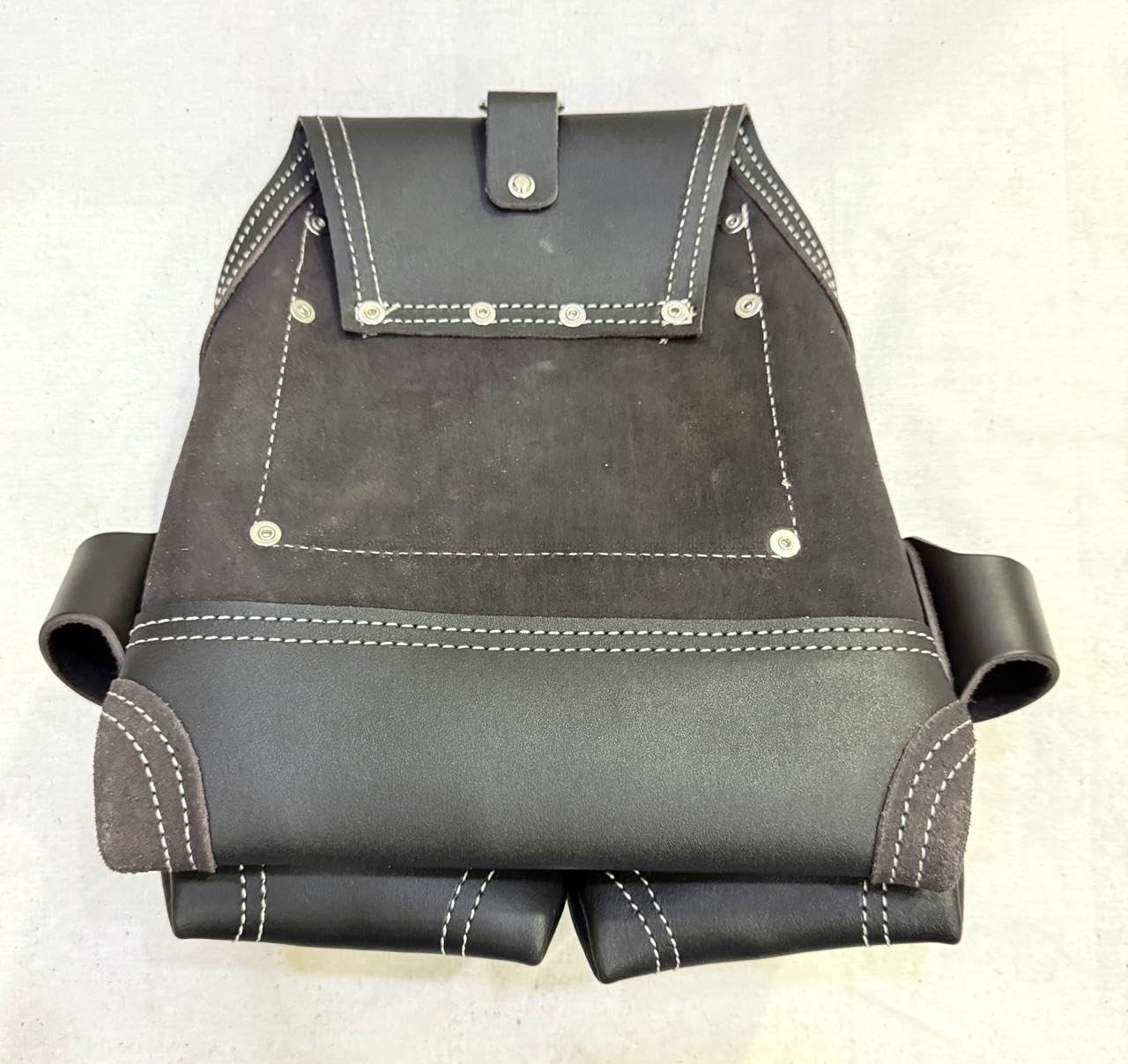 20-122 Heavy Duty Leather and Polyester Tool Bag, Dark Brown