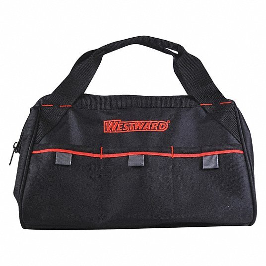 Westward Tool Bag: Polyester 4 Pockets, 13 in Width, 9 in Overall Dp, 8 in! NEW!
