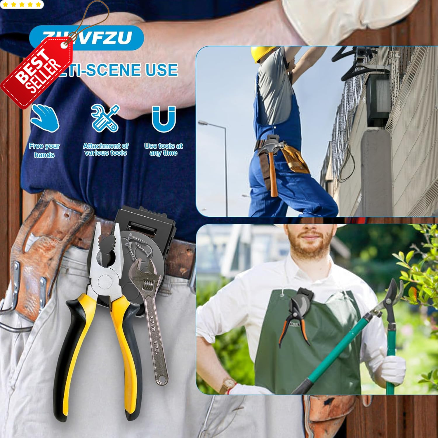Heavy Duty Magnetic Tool Belt Clip 2 Pack Non Slip Metal Tool Holder – US