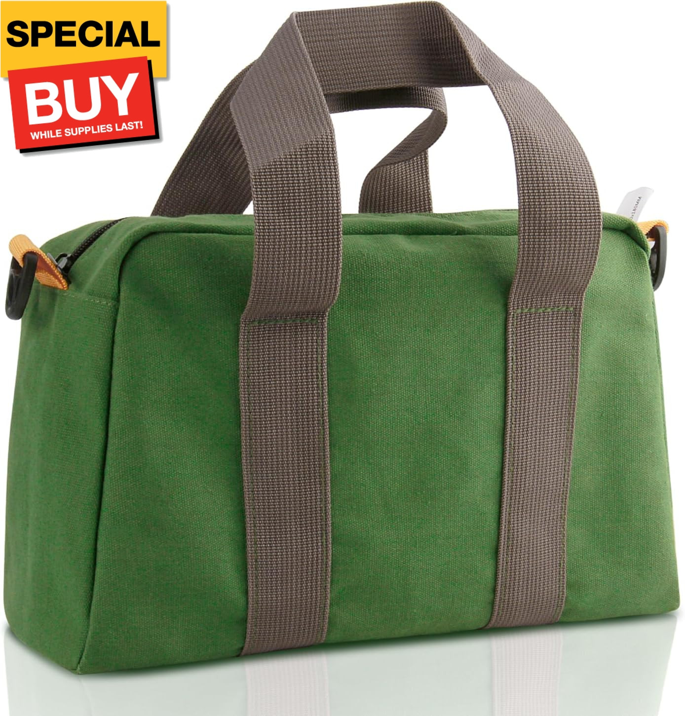 13 Inch Small Tool Bag, Canvas Tool Storage Bag, Large Capacity Multipurpose Zip