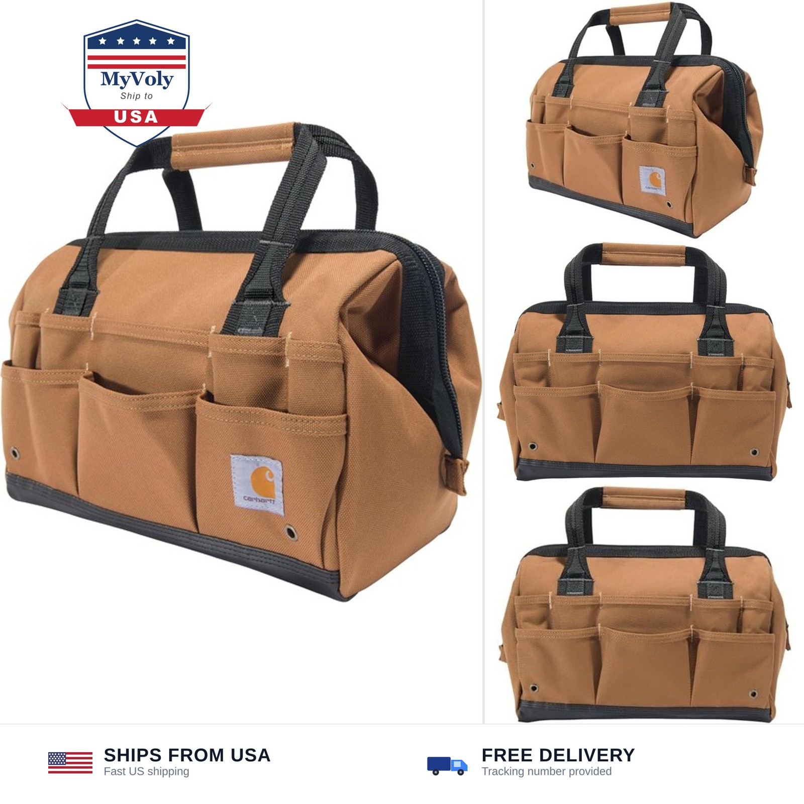 Carhartt Utility Medium Tool Bag Carhartt Brown | Onsite, Durable Water-Resis…