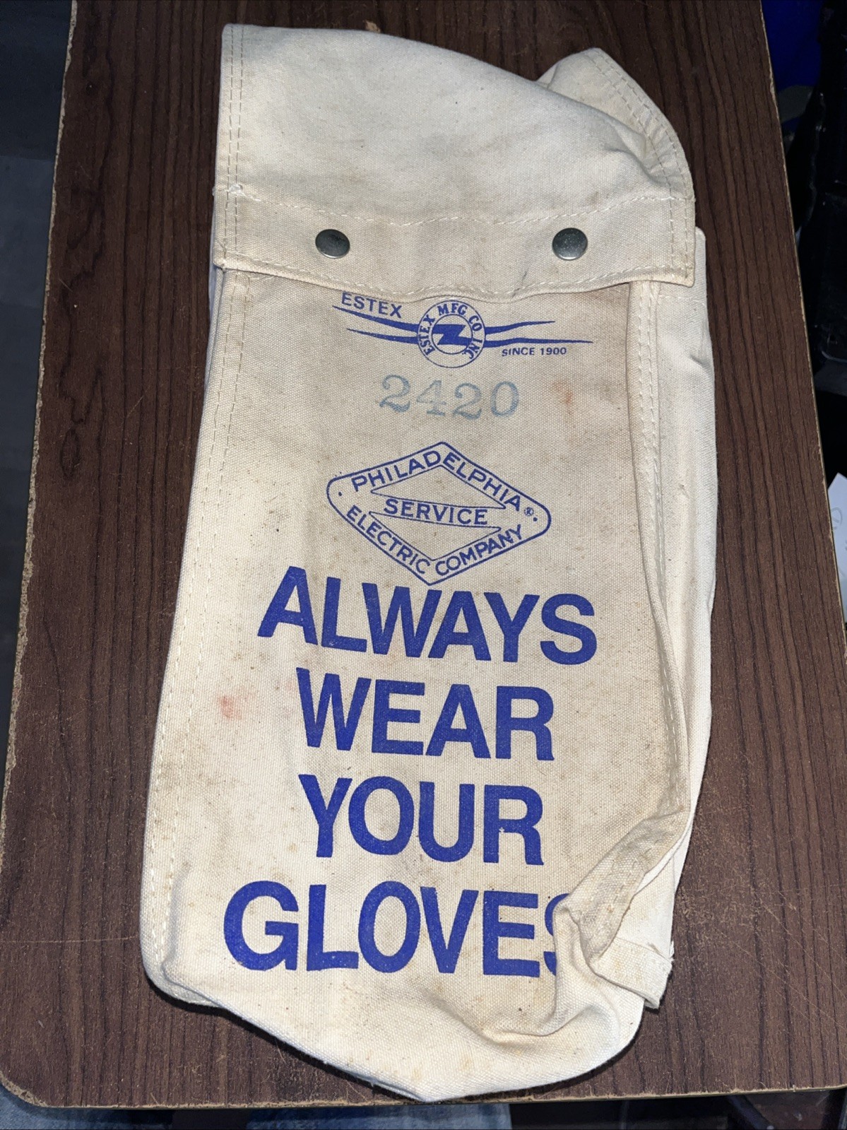 Vintage Estex Canvas Glove Bag Sleeve