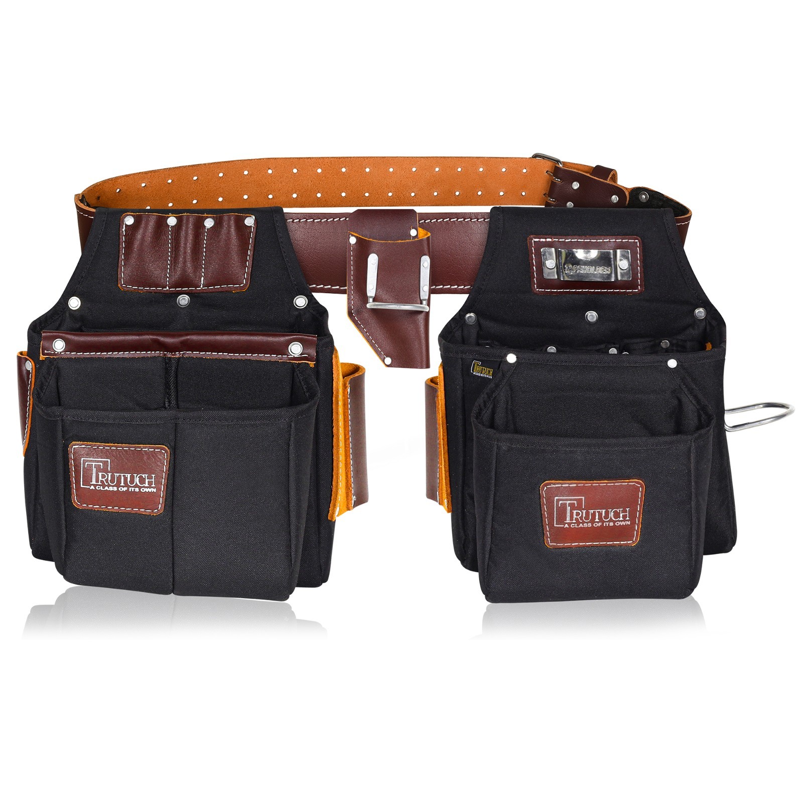 TRUTUCH Nylon and Leather Tool Belt | Framing Tool Bags | Nylon Tool Pouch