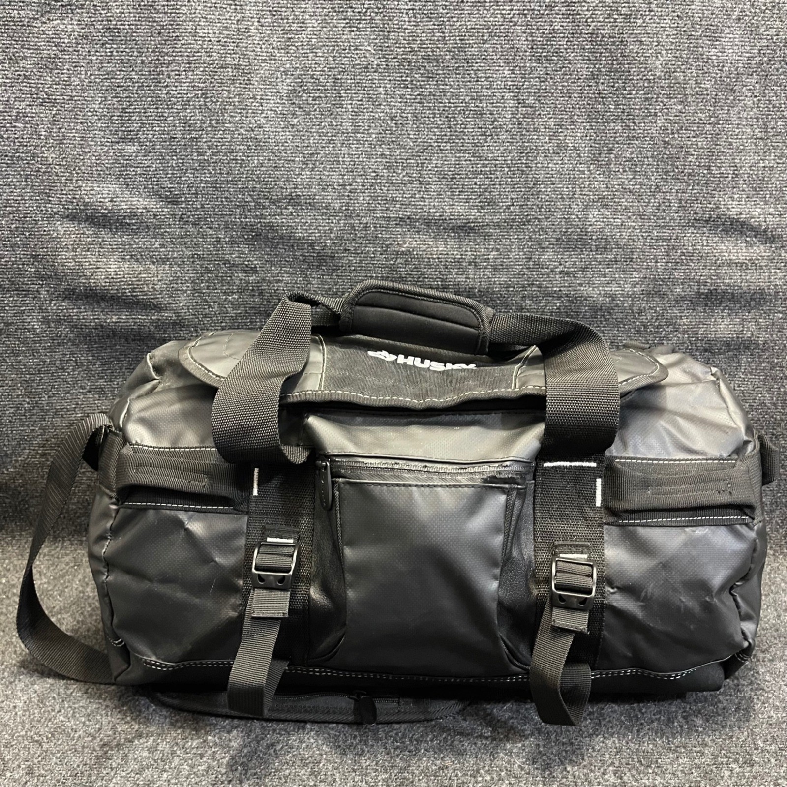 Husky 1000002975 Large Black Water Resistant Travel Duffel Heavy Duty Tool Bag