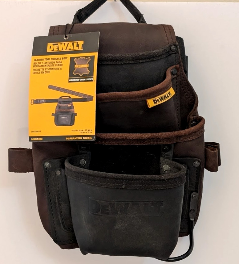*NEW* DeWalt leather tool pouch & belt DWST550115