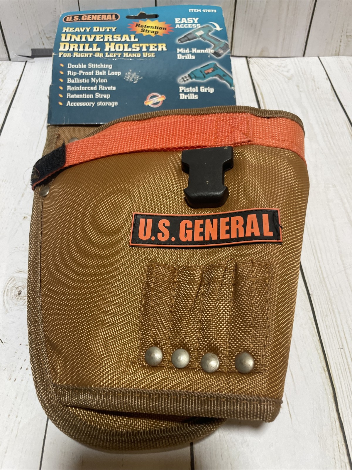 Brand New U.S General Heavy Duty Universal Drill Tool Holster Tan Belt Pouch.