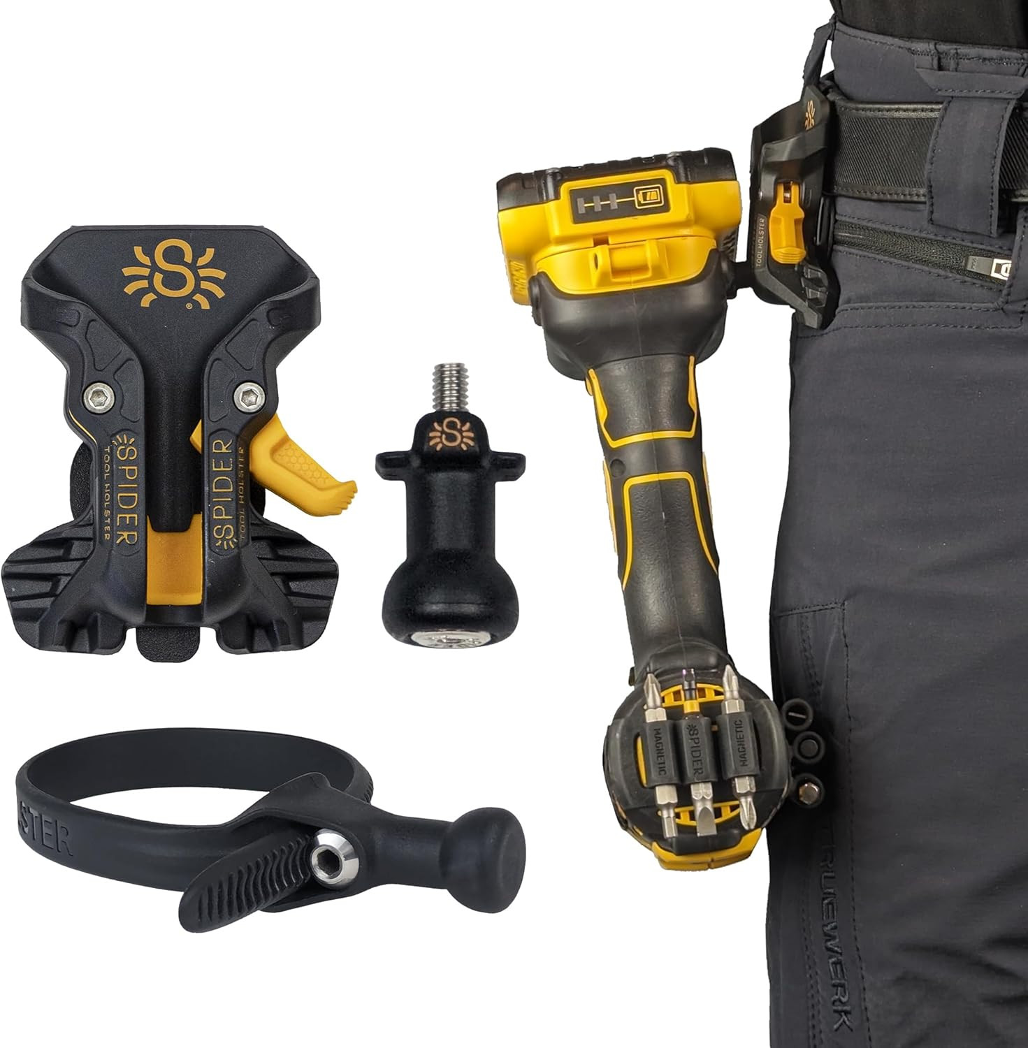 Tool Holster – Pro Tool Holster + One Tool Grip + One Driver Pin – Upgraded, Sel