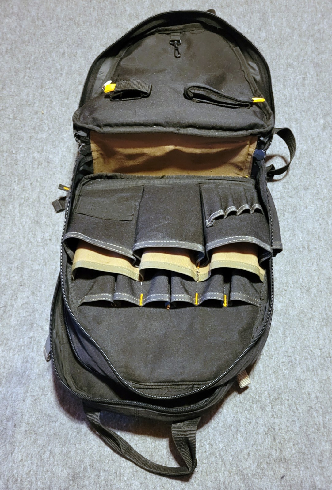 CLC 1134 Professional Technician 44 Pocket Backpack Tool Bag Padded Straps