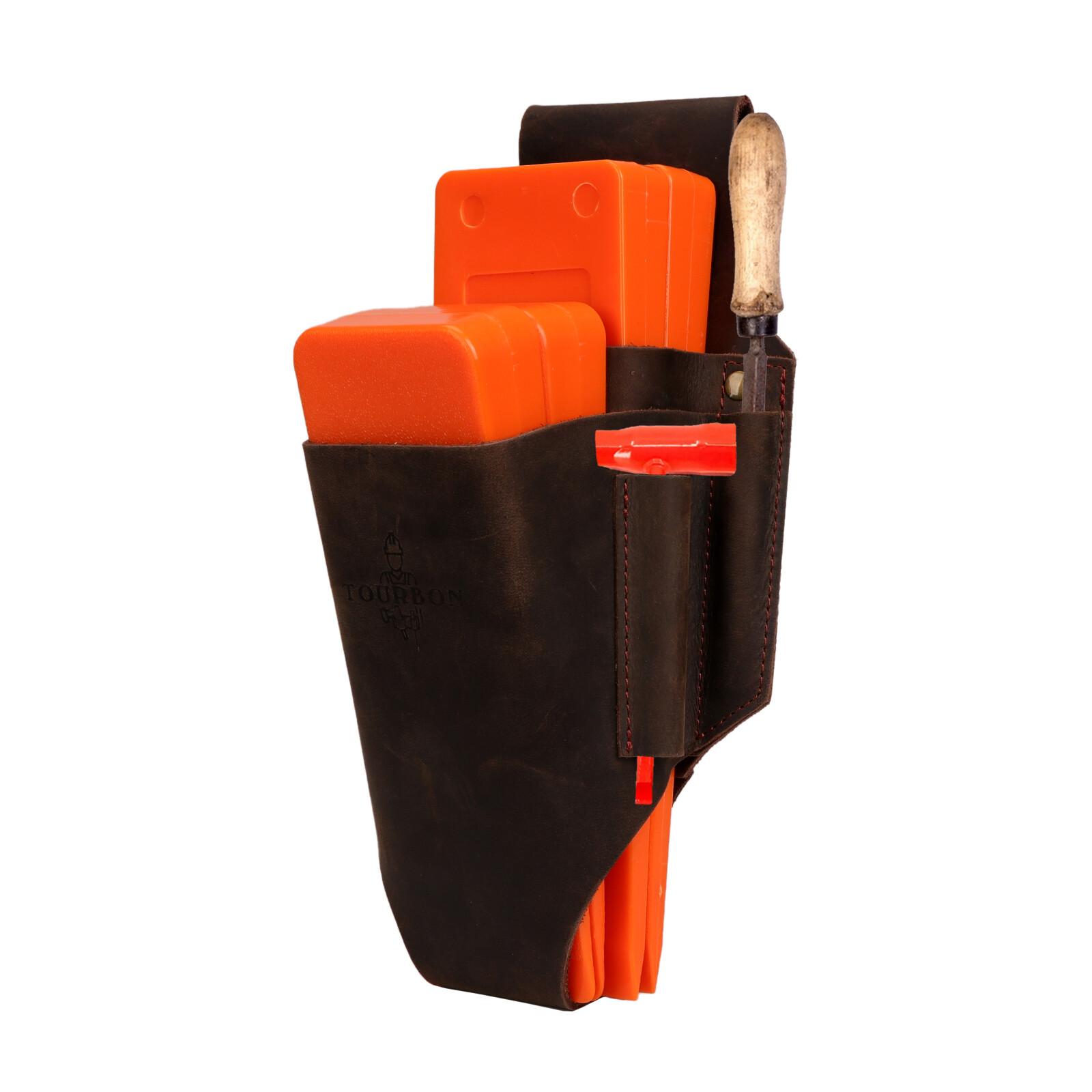Leather Tool Holder Belt Storage Tree Logger Wedge Holster File Case Bag