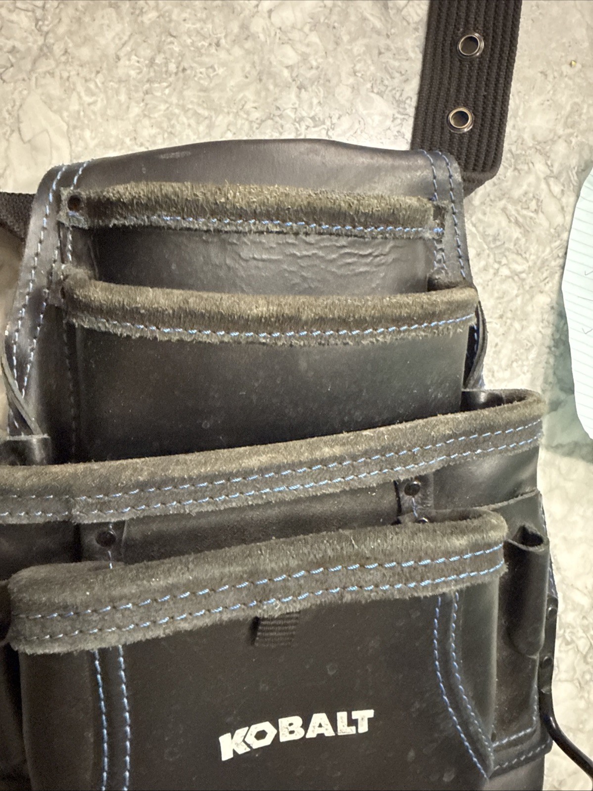 Kobalt Classic Leather Nail & Tool Utility Belt Bag / Pouch 10 Pockets KB6923