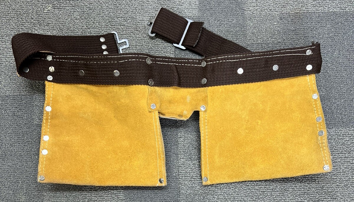 Heavy Split Cowhide 11-Pocket Tool Belt Utility Tool 44″ Adjustable Belt