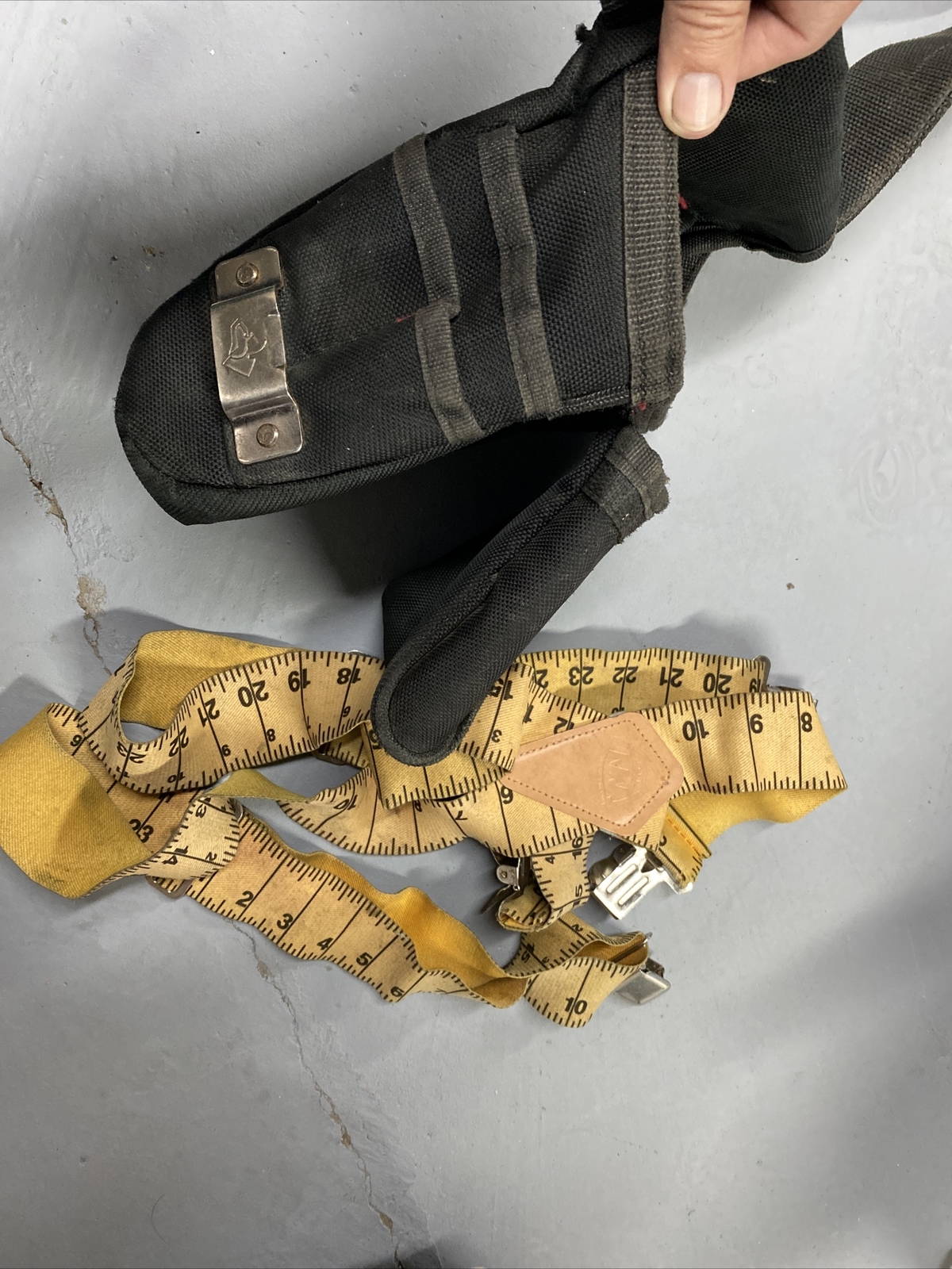 Husky Framer Suspension Rig Work Tool Belt W/Bag And McGuire Nicholas Suspenders
