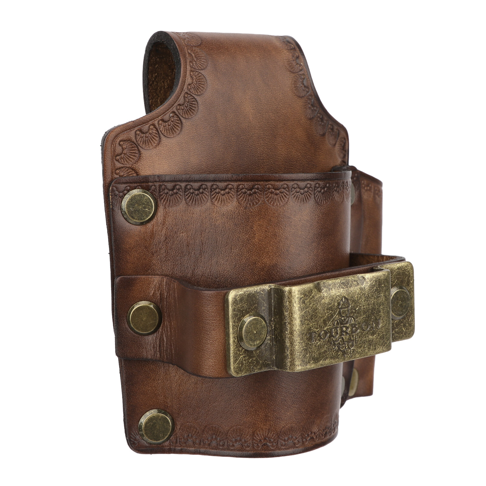 Leather Tool Belt Pouch 3-in-1 Hammer Holder Tape Measure Pencil Holster for EDC