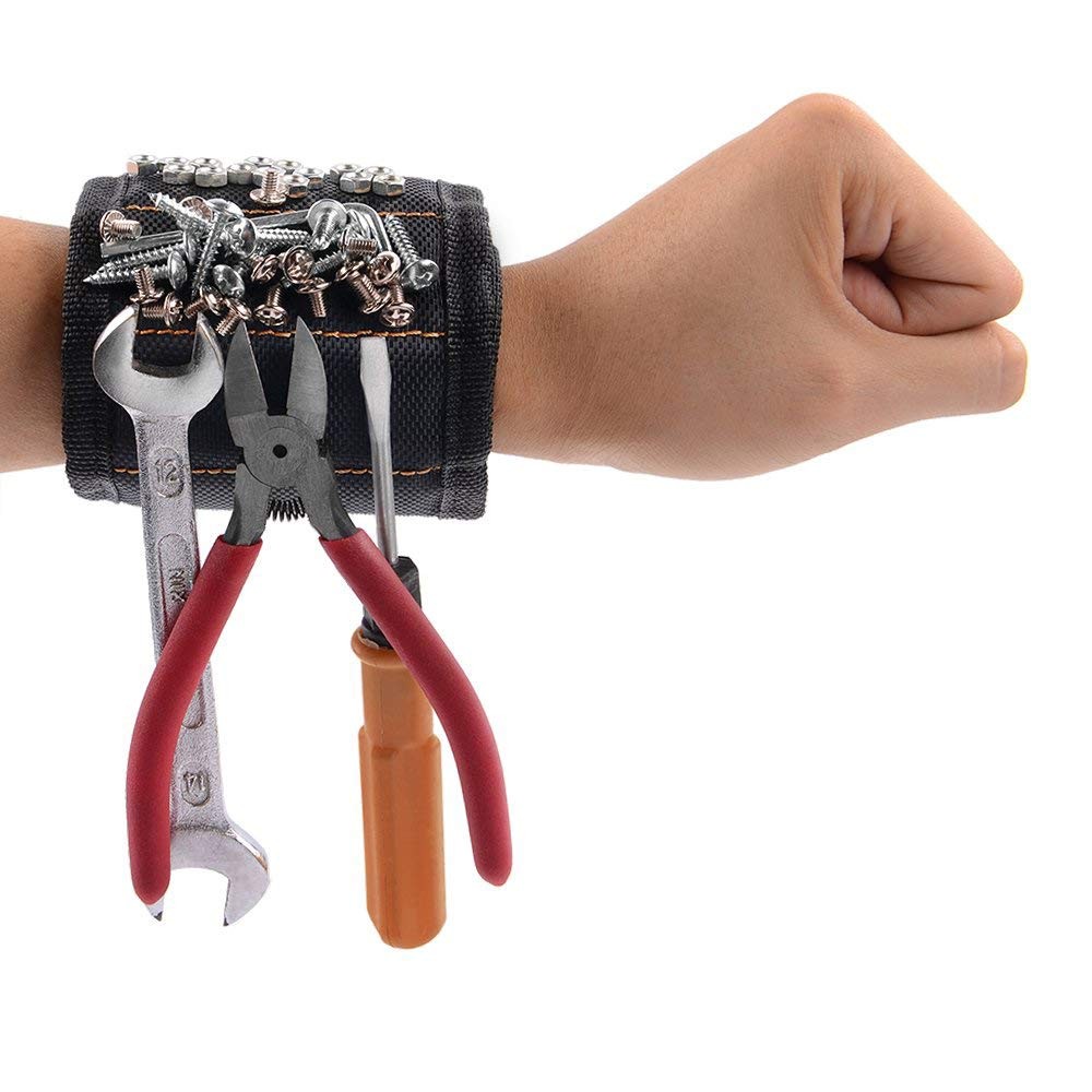 GOOACC GRC-61 1 Pack Wristband with 15 Strong Magnets 1 Pack, Black 1