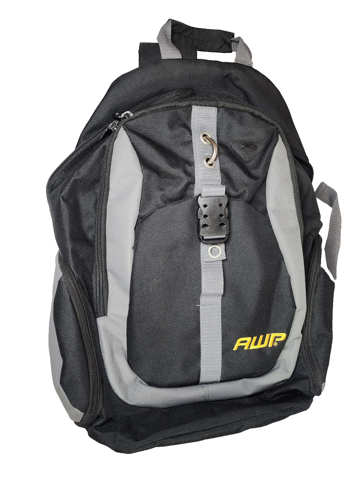 AWP Zippered Closed Tool Bag Durable Storage Pouch Heavy Duty Black and Gray