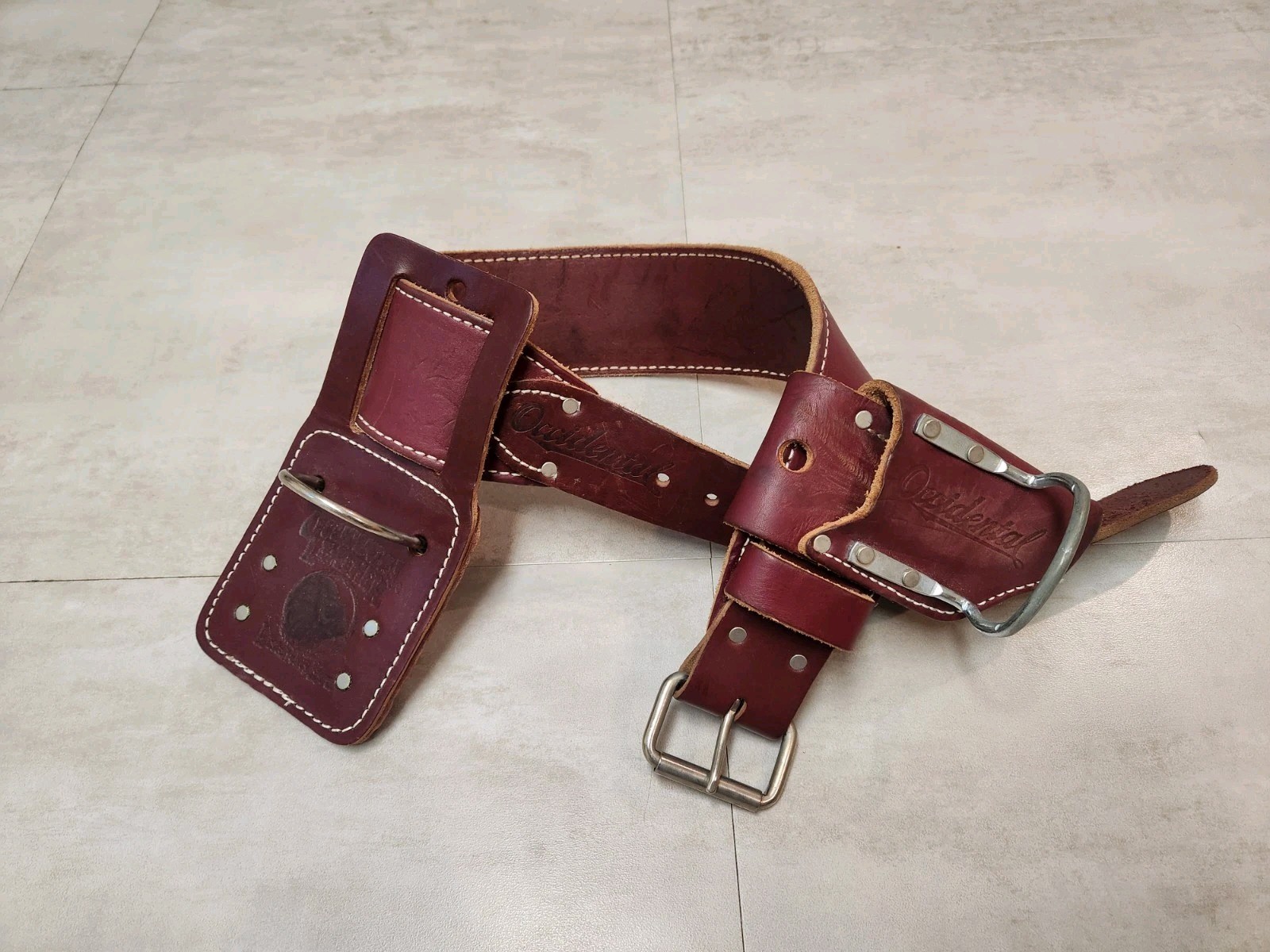 Occidental Leather 3 Inch Tool Belt Small/Medium Metal Buckle Hammer Holders