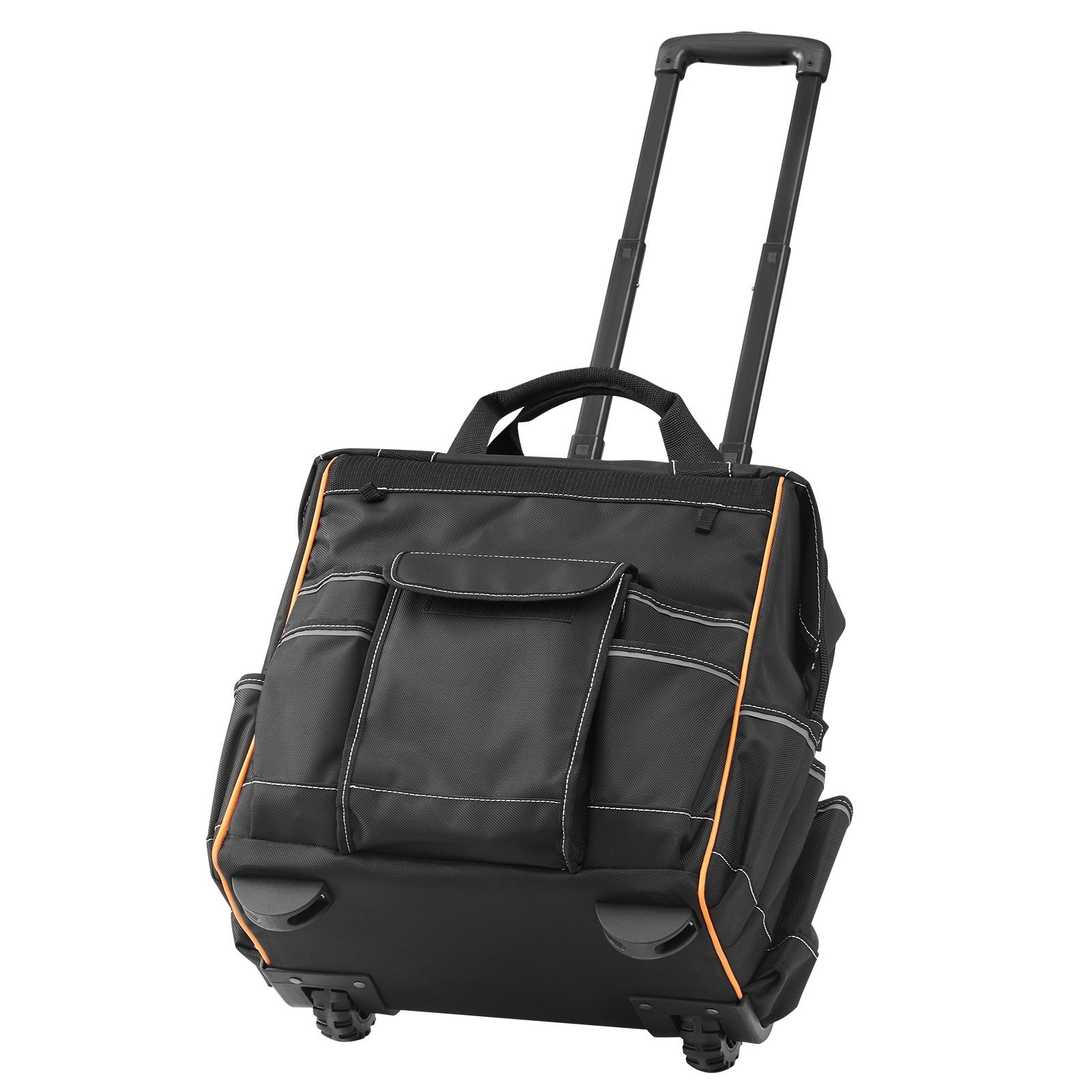 Rolling Tool Bag w/ Wheels, 110 lbs Load Capacity, 25 Pockets for Heavy Duty Use