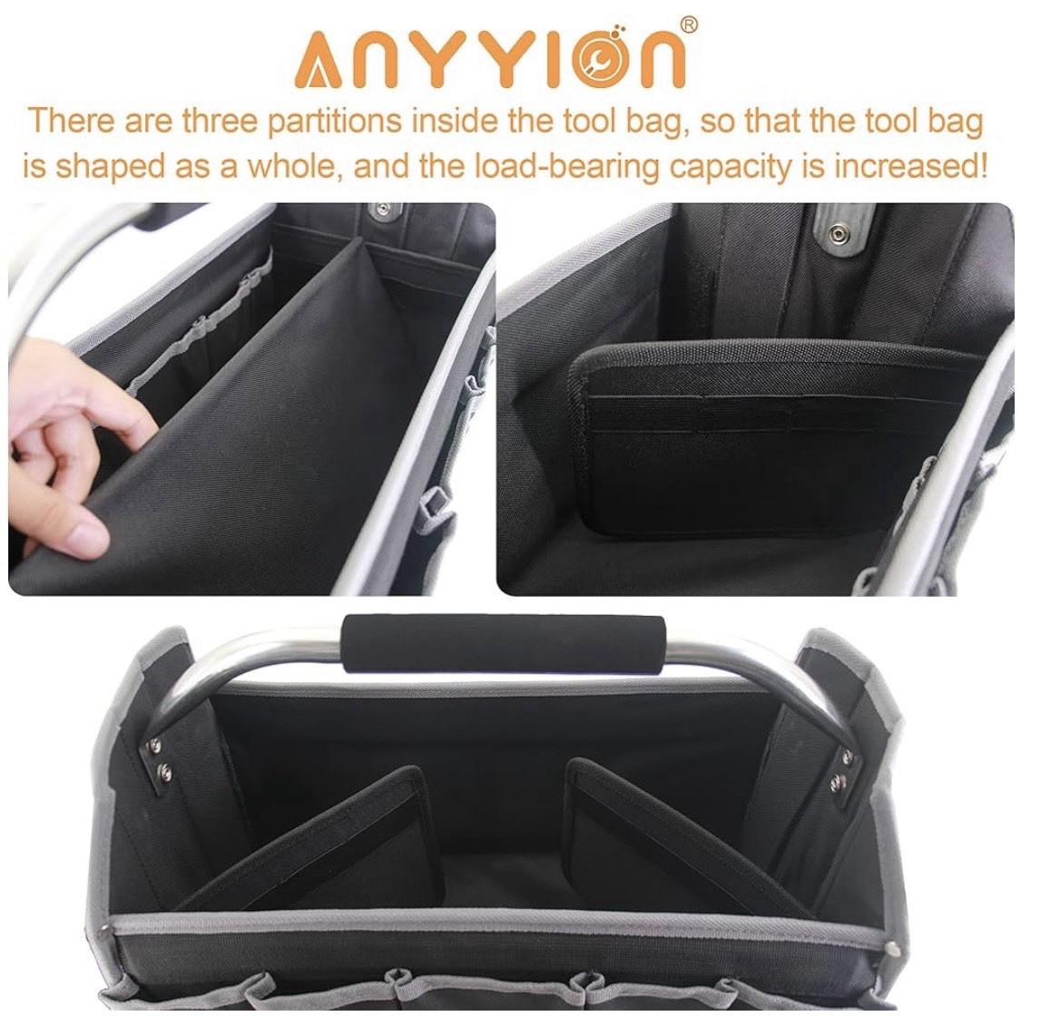 Anyyion 17-Inch Tool Bag Tool Tote Electrical and Maintenance Tool Carrier New