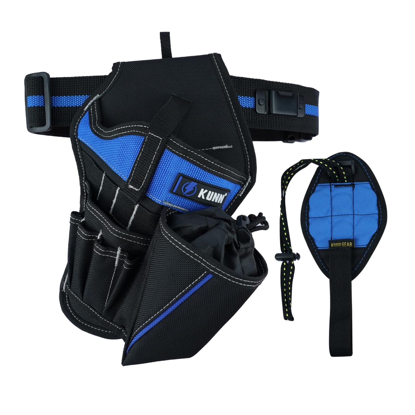 KUNN 3-in-1 Right-handed Drill Holster Set with Magnetic Wristband and Tool B…