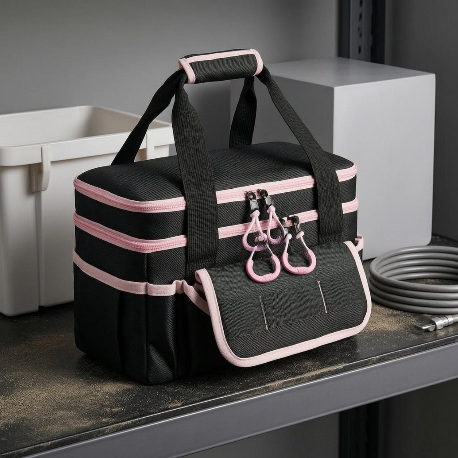 Tool Organizer Bag Lined Interior Soft Tool Bag Wipe-Clean