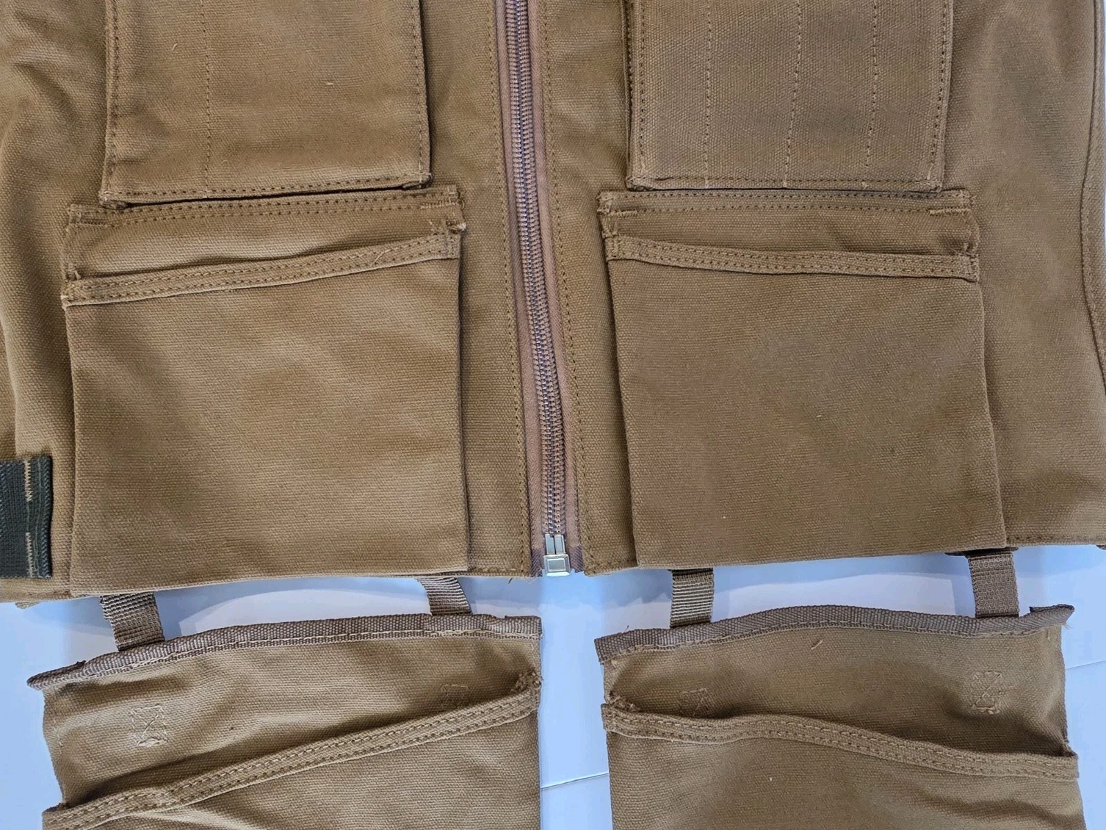 Bucket Boss Duckwear SuperVest Tool Vest Small Medium 14 Pockets Canvas Brown