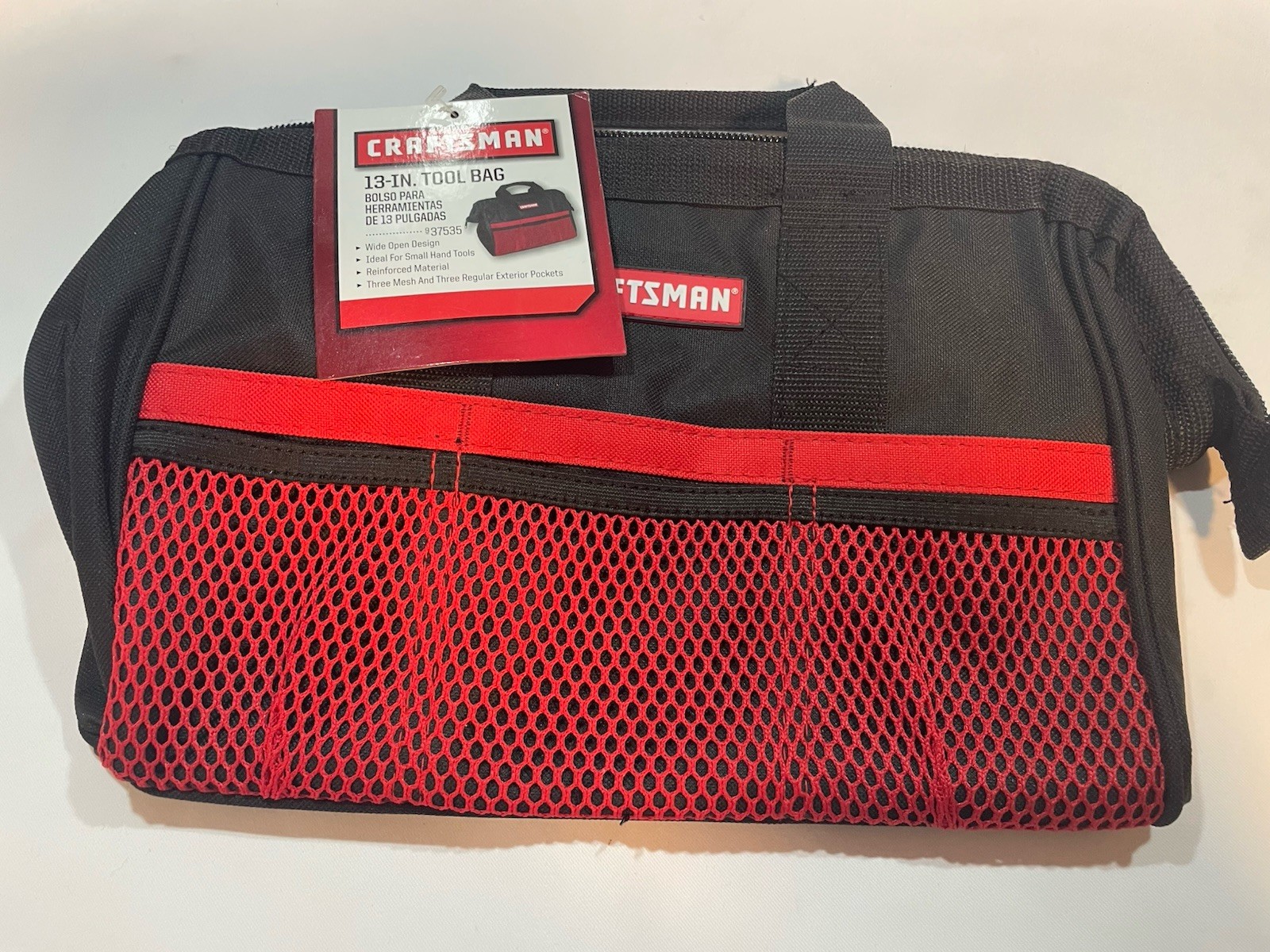 Craftsman 13 Inch Tool Bag 6 Pocket Black Red New