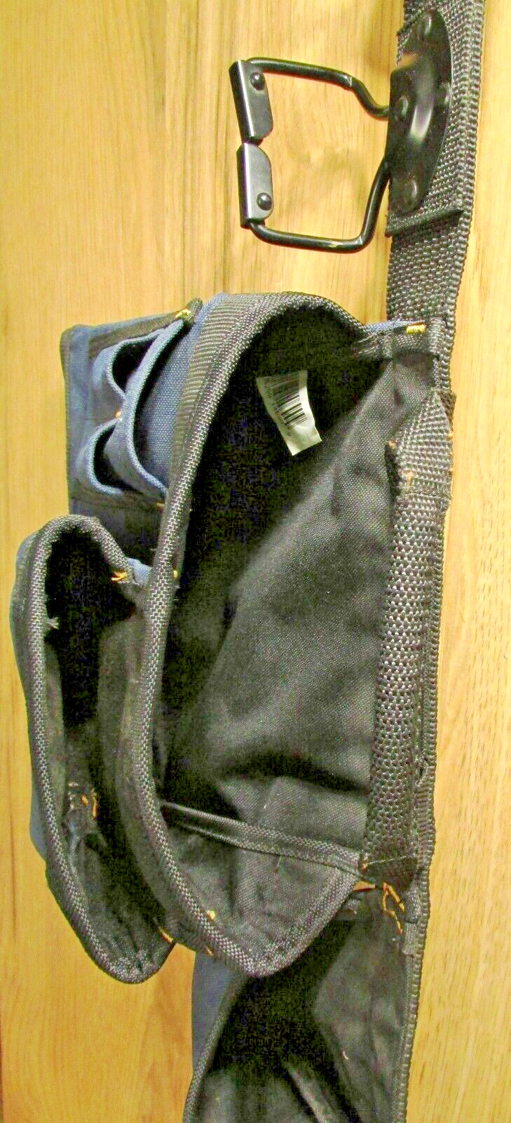 Husky Tool Belt, Blue Durable Polyester W/ 3 Pouches, 13 Pockets & Hammer Loop