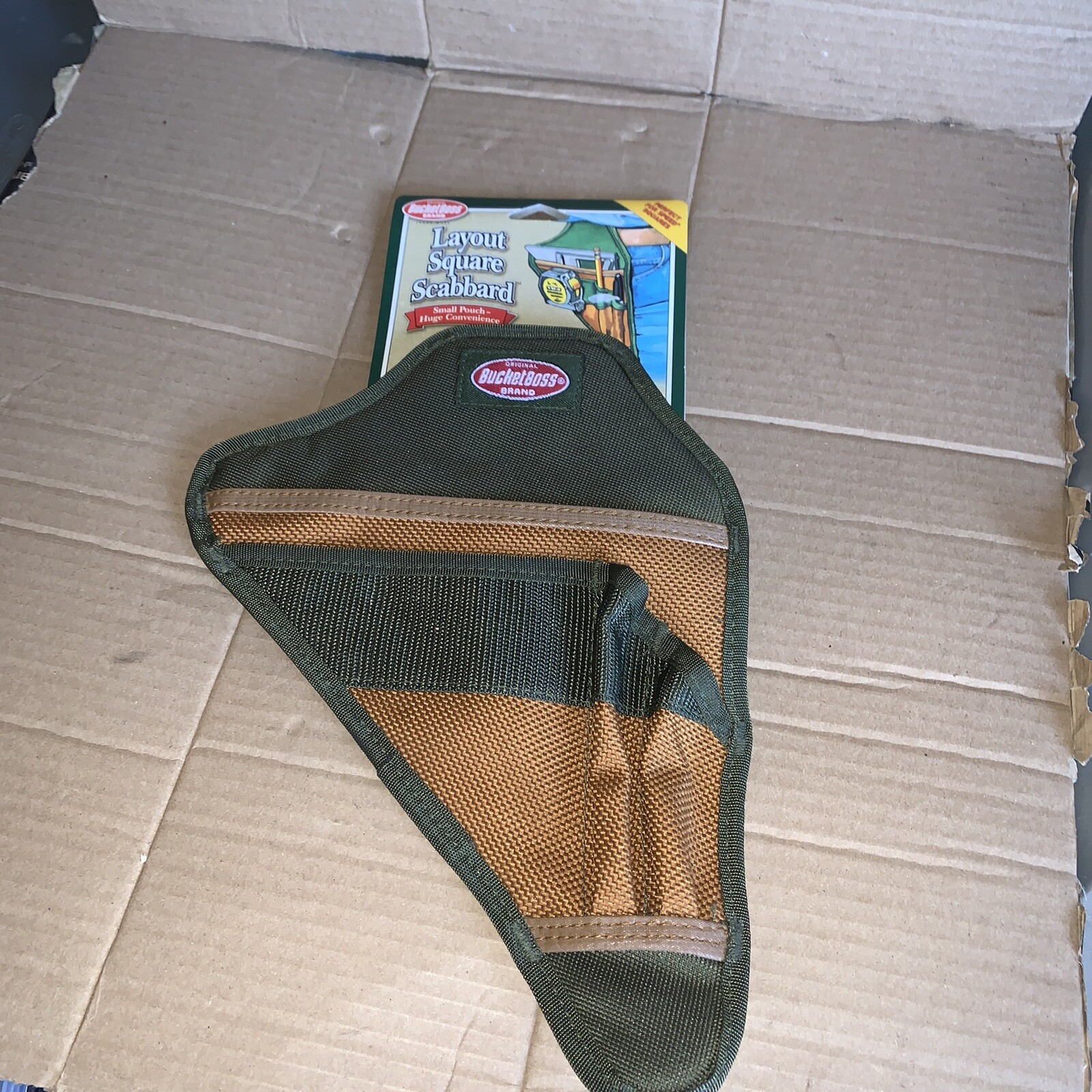 Bucket Boss Layout Square Scabbard Tool Sheath Belt Pouch Green Khaki Canvas