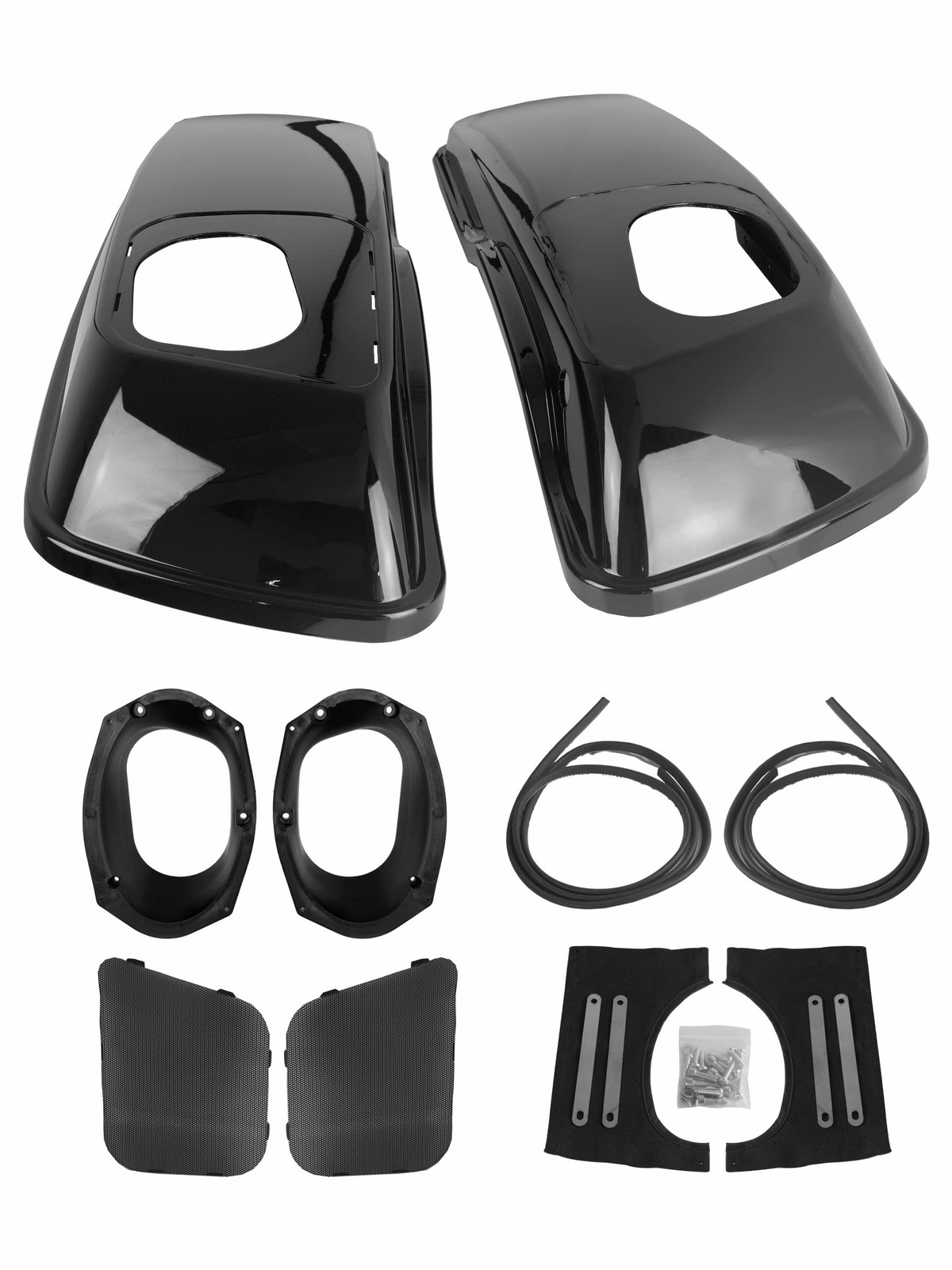 SWESGI Vivid Black 6×9 Speaker Lids CVO Style For 2014-2023 Harley Touring Saddl