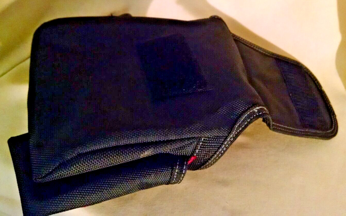 TOOL BELT POUCH BAUER 12 POCKET FRAMERS #58522 BLACK RED POLYESTER CARABINER.