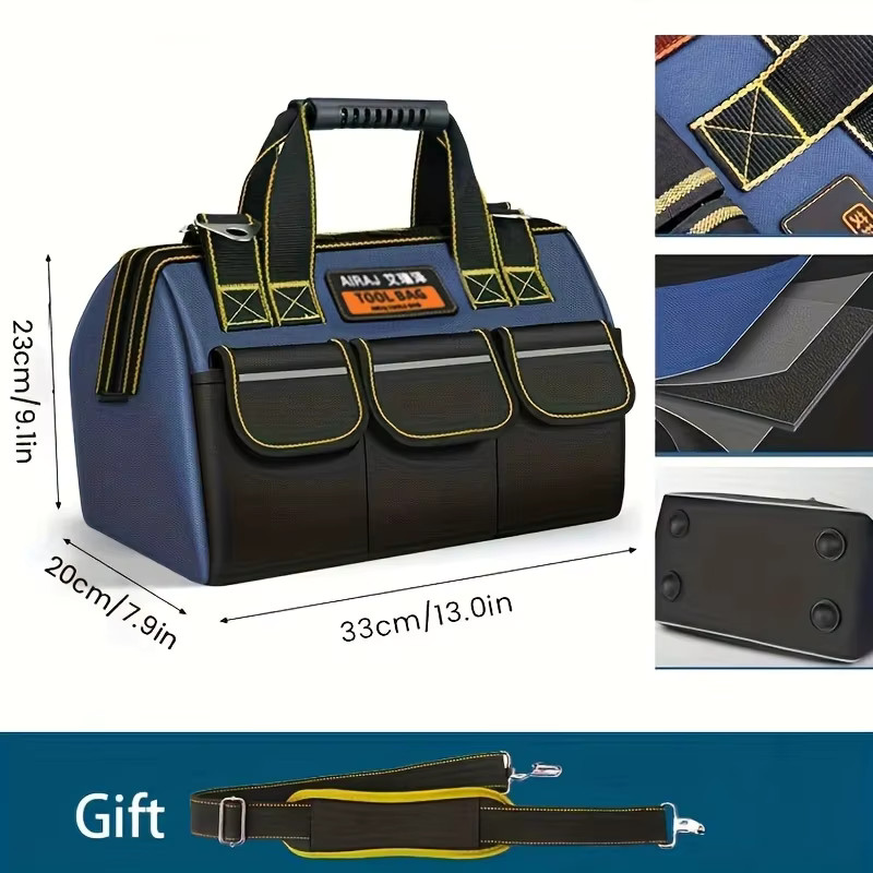 AIRAJ Multifunctional Tool Bags 1680D Oxford Cloth Electrician Wear-Resistant