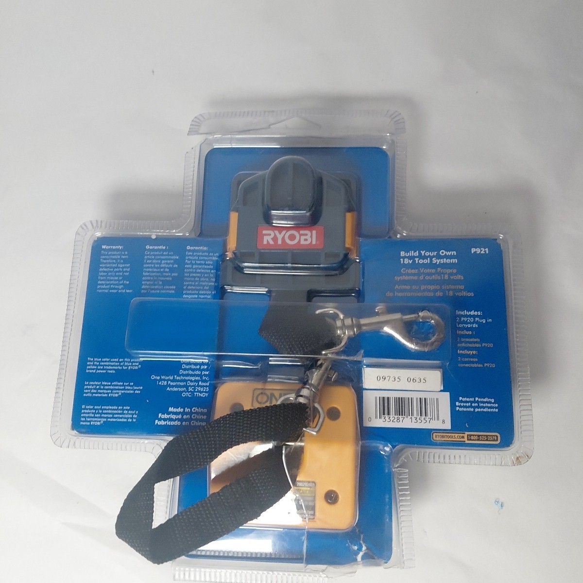 Ryobi ONE+ P921 18V Plug In Tool Lanyard 2 Pack Safety Strap Holder