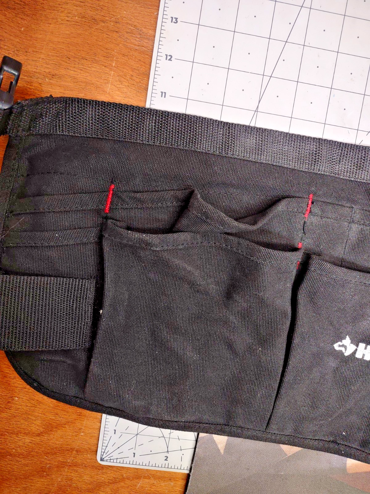 Husky Tool Belt Black Canvas Waist Apron Adjustable Pockets Work Excellent Pre