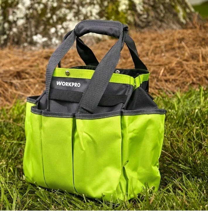 WORKPRO Garden Tool Bag Garden Tote Storage Bag With 8 Pockets Home Organizer