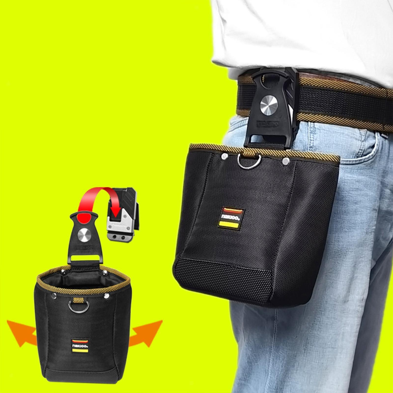 Tool Pouch with Belt Clip Tool Belt Bag Multipurpose Water Resistant Oxford