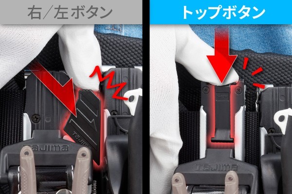 TAJIMA Waist Tool Holder Safety system Screw Type Metal Rope Ring SF-MFHLD CHINA