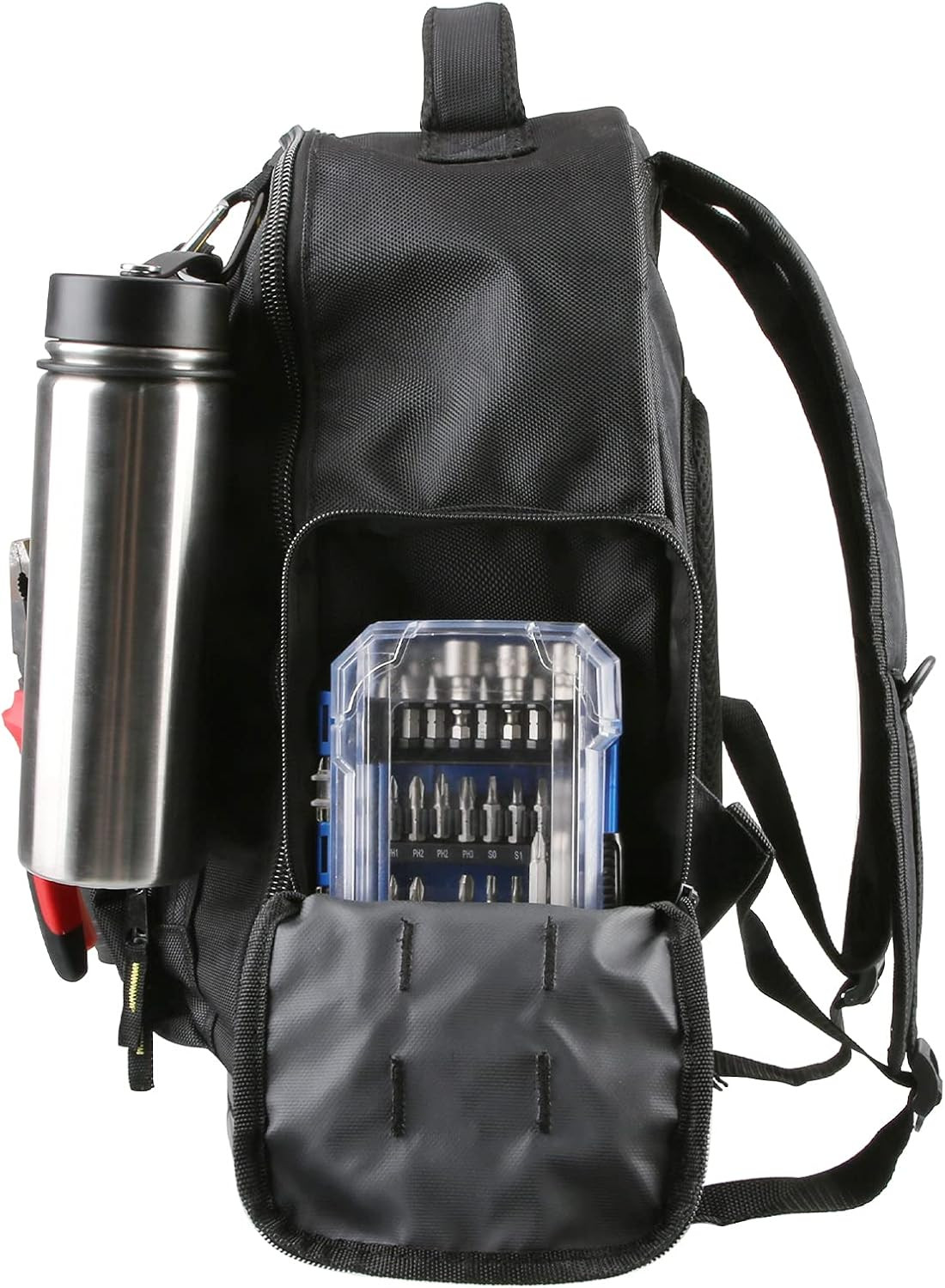 Tool Backpack, Moulded Waterproof Base, Padded Shoulder Straps, Breathable Padde
