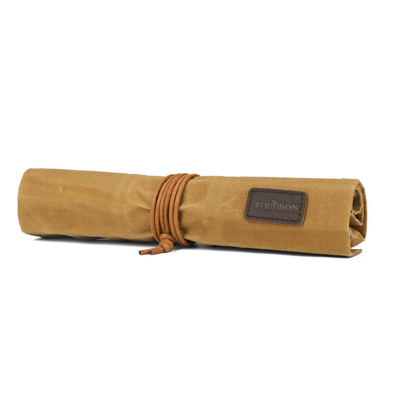 Tourbon Tools Pouch Roll Up Organizer Compact Carving Knife Holder Brown Durable