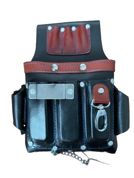 Leather Heavy Duty Electrician Carpenters Tool Pouch Waist Multi Storage Bag
