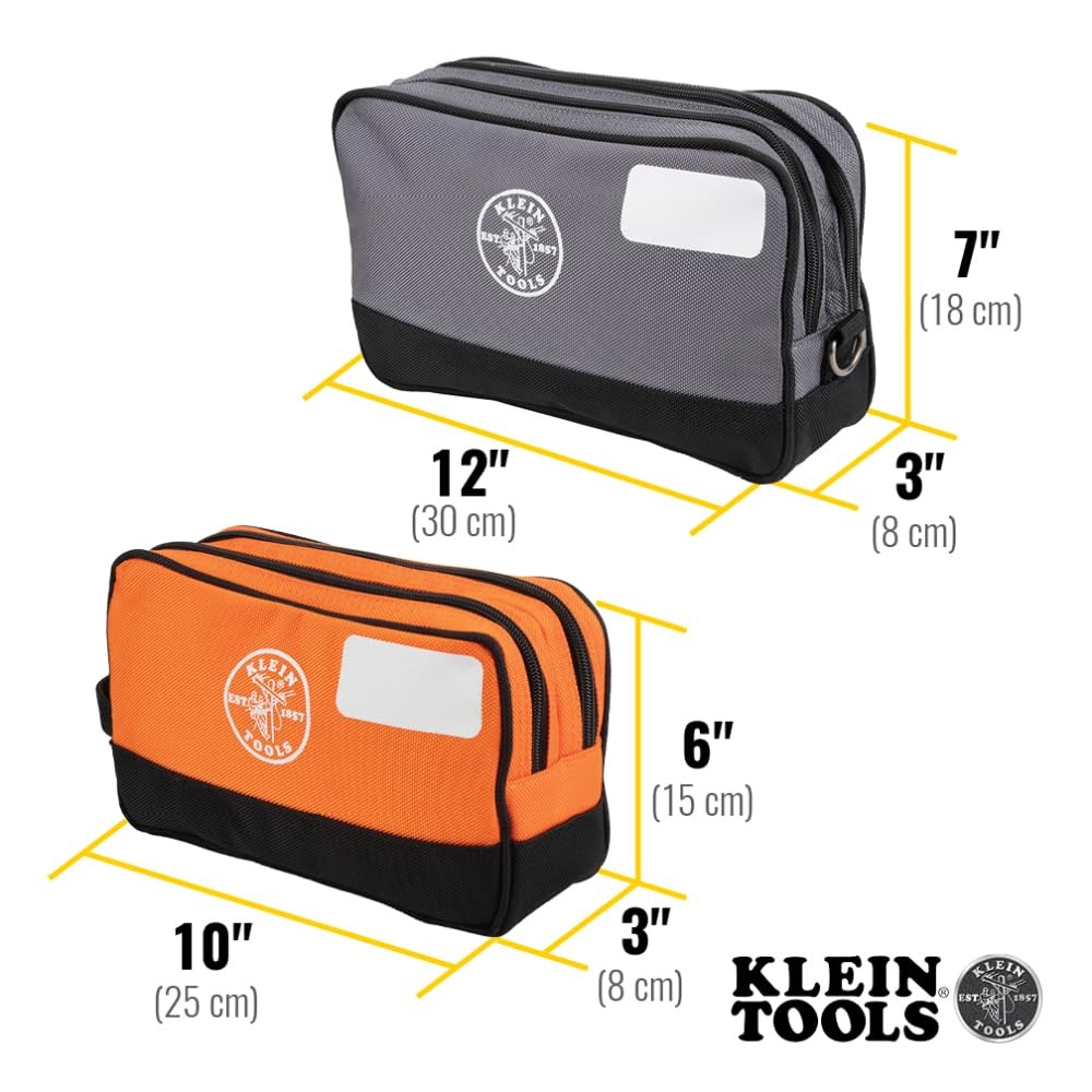 Klein Tools Tool Pouch, Dual Compartments, HeavyDuty Tool Bag Organizer, Mult…