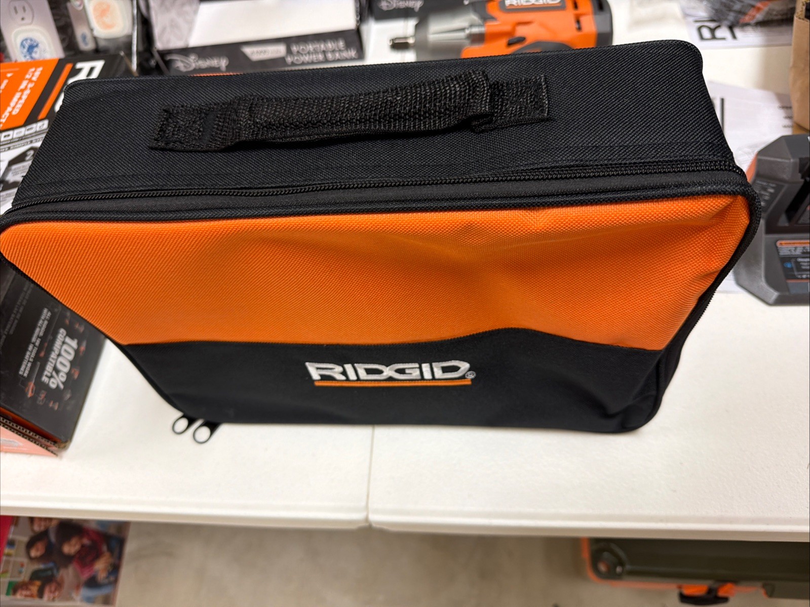RIDGID 12″X9″X3-1/2″ Tool Case ,Zippered Canvas Tote Tool Bag ,Cordless & Corded